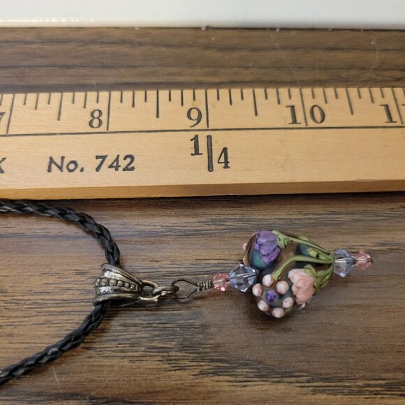 Lot of 4 Glass Heart Bead Corded Necklaces - Picture 12 of 13